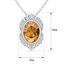 Citrine Necklace: 1 1/5 Carat Citrine and Diamond Necklace Image-5