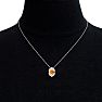 Citrine Necklace: 1 1/5 Carat Citrine and Diamond Necklace Image-6