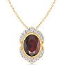 Garnet Necklace: 1 3/4 Carat Garnet and Diamond Necklace Image-1