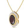 Garnet Necklace: 1 3/4 Carat Garnet and Diamond Necklace Image-2