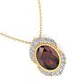 Garnet Necklace: 1 3/4 Carat Garnet and Diamond Necklace Image-4