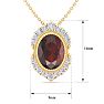 Garnet Necklace: 1 3/4 Carat Garnet and Diamond Necklace Image-5