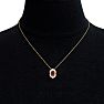 Garnet Necklace: 1 3/4 Carat Garnet and Diamond Necklace Image-6