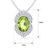 Peridot Necklace: 1 3/4 Carat Peridot and Diamond Necklace Image-5