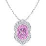 Pink Topaz Necklace: 1 3/4 Carat Pink Topaz and Diamond Necklace Image-1
