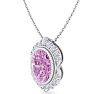 Pink Topaz Necklace: 1 3/4 Carat Pink Topaz and Diamond Necklace Image-2
