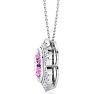Pink Topaz Necklace: 1 3/4 Carat Pink Topaz and Diamond Necklace Image-3