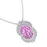 Pink Topaz Necklace: 1 3/4 Carat Pink Topaz and Diamond Necklace Image-4