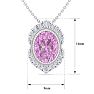 Pink Topaz Necklace: 1 3/4 Carat Pink Topaz and Diamond Necklace Image-5