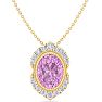 Pink Topaz Necklace: 1 3/4 Carat Pink Topaz and Diamond Necklace Image-1