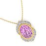 Pink Topaz Necklace: 1 3/4 Carat Pink Topaz and Diamond Necklace Image-4