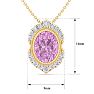 Pink Topaz Necklace: 1 3/4 Carat Pink Topaz and Diamond Necklace Image-5
