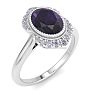 Amethyst Ring: 1 1/5 Carat Amethyst and Diamond Ring Image-2