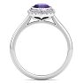 Amethyst Ring: 1 1/5 Carat Amethyst and Diamond Ring Image-3