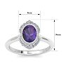 Amethyst Ring: 1 1/5 Carat Amethyst and Diamond Ring Image-5