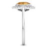 Citrine Ring: 1 1/5 Carat Citrine and Diamond Ring Image-4