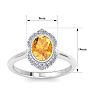 Citrine Ring: 1 1/5 Carat Citrine and Diamond Ring Image-5