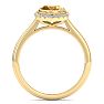 Citrine Ring: 1 1/5 Carat Citrine and Diamond Ring Image-3
