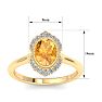 Citrine Ring: 1 1/5 Carat Citrine and Diamond Ring Image-5