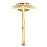 1-1/5 Carat Oval Shape Morganite and Diamond Ring In 14K Yellow Gold Image-4