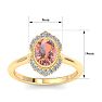 1-1/5 Carat Oval Shape Morganite and Diamond Ring In 14K Yellow Gold Image-5