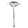 1-3/4 Carat Oval Shape Mystic Topaz Ring and Diamond Halo In 14 Karat White Gold Image-4