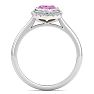 Pink Topaz Ring: 1 3/4 Carat Pink Topaz and Diamond Ring Image-3