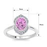 Pink Topaz Ring: 1 3/4 Carat Pink Topaz and Diamond Ring Image-5