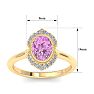 Pink Topaz Ring: 1 3/4 Carat Pink Topaz and Diamond Ring Image-5