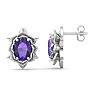 Amethyst Earrings: 1 1/2 Carat Amethyst Earrings Image-1