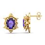 Amethyst Earrings: 1 1/2 Carat Amethyst Earrings Image-1