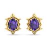Amethyst Earrings: 1 1/2 Carat Amethyst Earrings Image-2