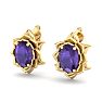 Amethyst Earrings: 1 1/2 Carat Amethyst Earrings Image-3