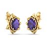 Amethyst Earrings: 1 1/2 Carat Amethyst Earrings Image-4