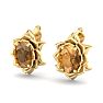 Citrine Earrings: 1 1/2 Carat Citrine Earrings Image-3