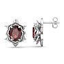Garnet Earrings: 2 Carat Garnet Earrings Image-1