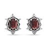Garnet Earrings: 2 Carat Garnet Earrings Image-2