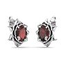 Garnet Earrings: 2 Carat Garnet Earrings Image-4