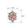 1-1/2 Carat Oval Shape Morganite Ornate Stud Earrings In 14K White Gold Image-5