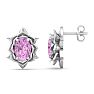 Pink Topaz Earrings: 2 Carat Pink Topaz Earrings Image-1