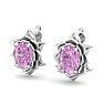 Pink Topaz Earrings: 2 Carat Pink Topaz Earrings Image-3