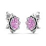 Pink Topaz Earrings: 2 Carat Pink Topaz Earrings Image-4