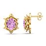 Pink Topaz Earrings: 2 Carat Pink Topaz Earrings Image-1