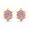 Pink Topaz Earrings: 2 Carat Pink Topaz Earrings Image-2
