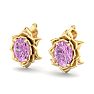 Pink Topaz Earrings: 2 Carat Pink Topaz Earrings Image-3