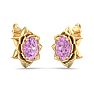 Pink Topaz Earrings: 2 Carat Pink Topaz Earrings Image-4