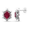 Ruby Earrings: 2 Carat Ruby Earrings Image-1