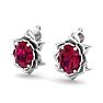 Ruby Earrings: 2 Carat Ruby Earrings Image-3