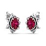 Ruby Earrings: 2 Carat Ruby Earrings Image-4