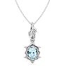 Aquamarine Necklace: 3/4 Carat Aquamarine Necklace Image-1